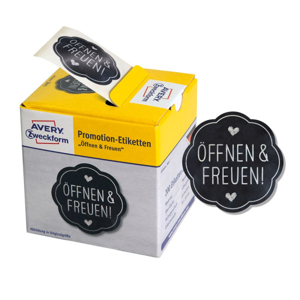 6 Stück AVERY Zweckform Aufkleber 3845 Öffnen&Freuen 4004182038451 AVERY Zweckform 200 Stück