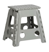 Klapphocker 13036 Schemel, 1 Stufe, grau, Polypropylen (PP)
