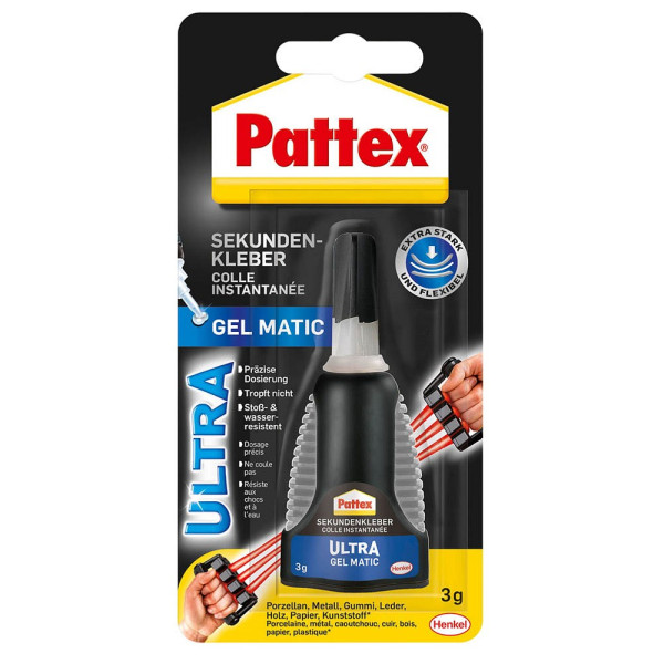 4015000415057 - Sekundenkleber Ultra Gel Matic 3 g Spender trocknet transparent Sekundenkleber - Pattex