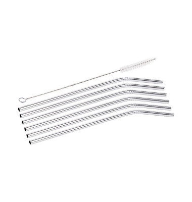 Edelstahl-Strohhalme EasyDo silber Edelstahl-Strohhalme EasyDo silber