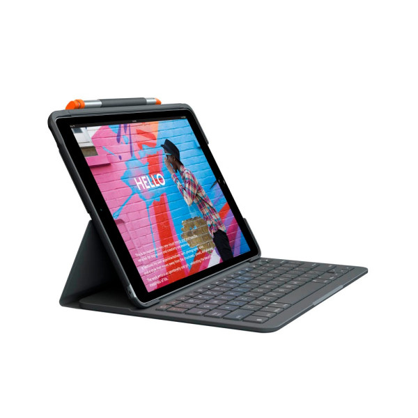 5099206088252 - Slim Folio Tablet-Tastatur mit BookCover Passend für Marke (Tablet) Apple iPad (7 Generation) iPad (8 Generation) iPad (9 Generation)