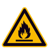 Warnaufkleber - Warnung vor feuergefährlichen Stoffen