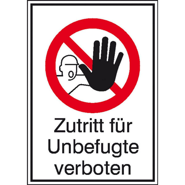 4044589010636 - Verbotsschild Schild ZutrittfUnbeverboten 21 cm x 297 cm Zutritt für Unbefugte verboten 4044589010636 - Verbotsschild Schild ZutrittfUnbeverboten 21 cm x 297 cm Zutritt für Unbefugte verboten