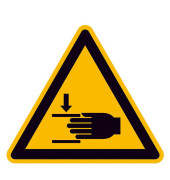 Warnaufkleber - Warnung vor Handverletzungen
