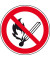 Verbotsaufkleber - Keine offene Flamme, Feuer, offene Zündquelle und Rauchen verboten