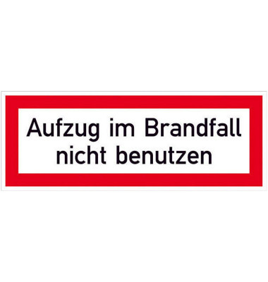 Brandschutzaufkleber - Aufzug im Brandfall nicht benutzen