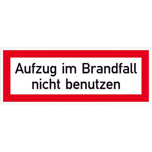 4044589029980 - Brandschutzaufkleber Schild AufziBrandfnbenutz 148 cm x 52 cm Aufzug im Brandfall nicht benutzen 4044589029980 - Brandschutzaufkleber Schild AufziBrandfnbenutz 148 cm x 52 cm Aufzug im Brandfall nicht benutzen