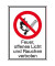 Verbotsaufkleber - Feuer, offenes Licht und Rauchen verboten