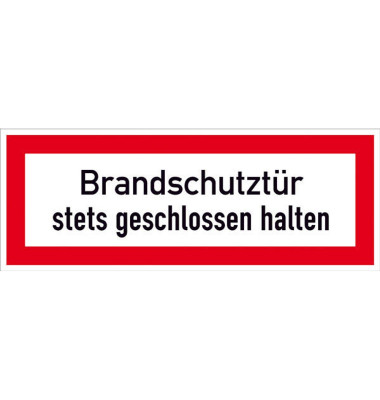 Brandschutzaufkleber - Brandschutztür stets geschlossen halten