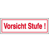 Hinweisaufkleber - Vorsicht Stufe!