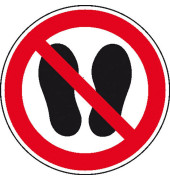 Verbotsaufkleber - Betreten der Fläche verboten