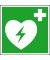 Rettungszeichen-Aufkleber - Automatisierter Externer Defibrillator (AED)