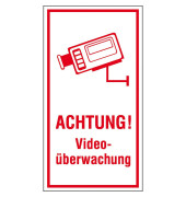 Hinweisaufkleber - Achtung! Videoüberwachung