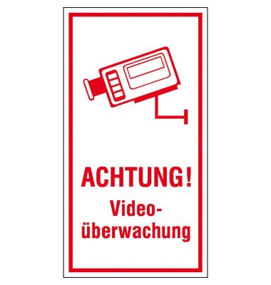 Hinweisaufkleber - Achtung! Videoüberwachung Hinweisaufkleber - Achtung! Videoüberwachung