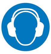 Gebotsaufkleber - Gehörschutz benutzen