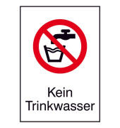 Verbotsaufkleber - Kein Trinkwasser