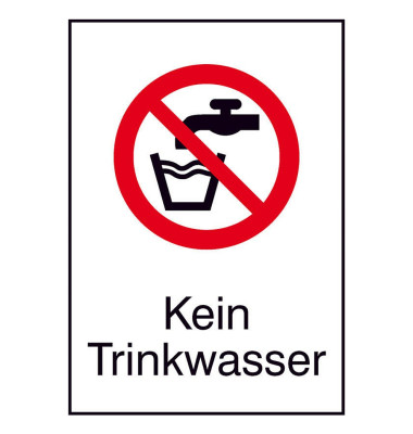 Verbotsaufkleber - Kein Trinkwasser Verbotsaufkleber - Kein Trinkwasser