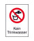 Verbotsaufkleber - Kein Trinkwasser