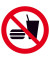Verbotsaufkleber - Essen und Trinken verboten
