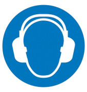 Gebotsaufkleber - Gehörschutz benutzen
