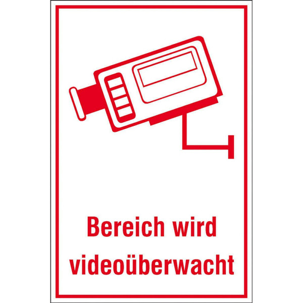 4044589373359 - Hinweisschild Schild Berei w videoübewacht 20 cm x 30 cm Bereich wird videoüberwacht 4044589373359 - Hinweisschild Schild Berei w videoübewacht 20 cm x 30 cm Bereich wird videoüberwacht