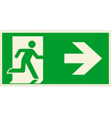 Rettungszeichen-Aufkleber - Notausgang rechts