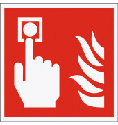 Brandschutzaufkleber - Brandmelder