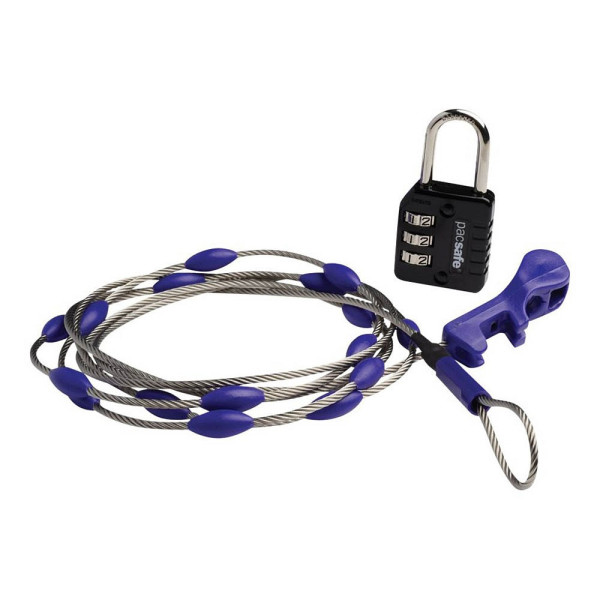 0688334025007 - pacsafe Gepäckschloss Wrapsafe Adjustable Cable Lock schwarz 25 m 1 St