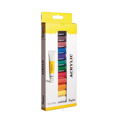 Künstler-Set Acrylfarben farbsortiert 12 x 12,0 ml, 1 Pack