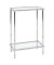 Konsolentisch 21234, 75cm (H), 50x25cm (BxT), rechteckig, glasklar / chrom