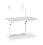 Beistelltisch Boy Balkonh&auml;ngetisch, 5cm (H), 60x40cm (BxT), rechteckig, wei&szlig; / wei&szlig;