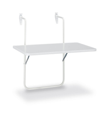 Beistelltisch Boy Balkonh&auml;ngetisch, 5cm (H), 60x40cm (BxT), rechteckig, wei&szlig; / wei&szlig;