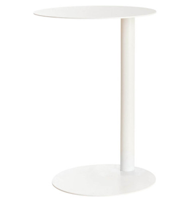Beistelltisch, 57cm (H), 40x40cm (BxT), rund, wei&szlig; / wei&szlig;