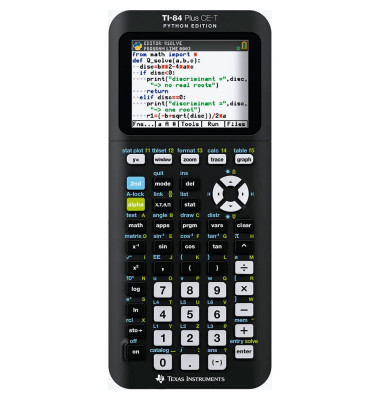 TI-84 Plus CE-T Python Edition Grafikrechner schwarz