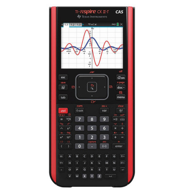 TI-Nspire CX II-T CAS Grafikrechner schwarz/rot