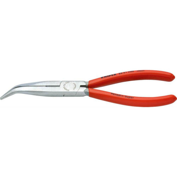 4003773022848 - 26 21 200 Elektronik- u Feinmechanik Flachrundzange 40° gebogen 200 mm - Knipex