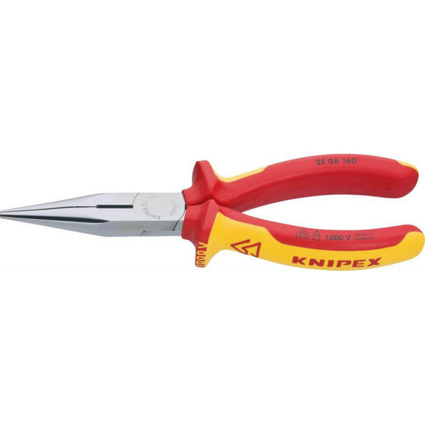 4003773033806 - 25 06 160 Zangen Flachrundzange Mit Schneide verchromt 25 06 160 4003773033806