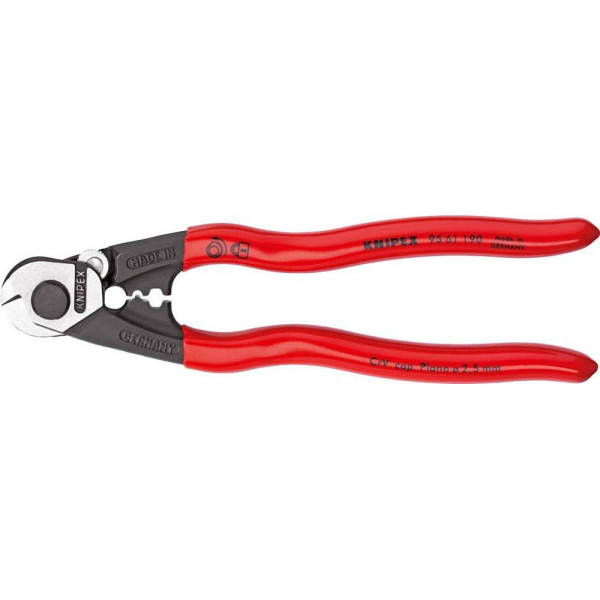 4003773040651 - Knipex-Werk 95 61 190 Drahtseilschere Geeignet für (Abisoliertechnik) Alu- und Kupferkabel ein- und mehrdrähtig mittelharte Drahtseile 7 mm 10 mm² 7
