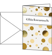 Glückwunschkarten Golden Bubble DS106 21cm x 10,5cm (BxH) 220g Motiv Karton, Kunststoff-kaschiert FSC