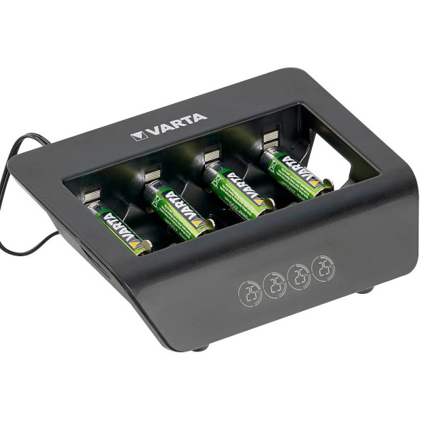 4008496988334 - Batterieladegerät LCD Universal Charger für 4 x Mignon AA Micro AAA C D oder 1 x 9 V Akku 1 x USB LCD-Anzeige