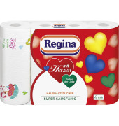 Küchenrollen mit Herzen 340340 3-lagig weiß Rolle à 43 Blatt