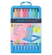 Kugelschreiber Slider Edge XB Pastell blau Schreibfarbe farbsortiert