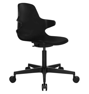 B&uuml;rostuhl SITNESS Life 20, schwarz / schwarz, mit festen Armlehnen, bis 110kg, ohne Kopfst&uuml;tze