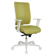 Bürostuhl Sitness Life 50, senfgrün / weiß, mit Armlehnen, bis 110kg
