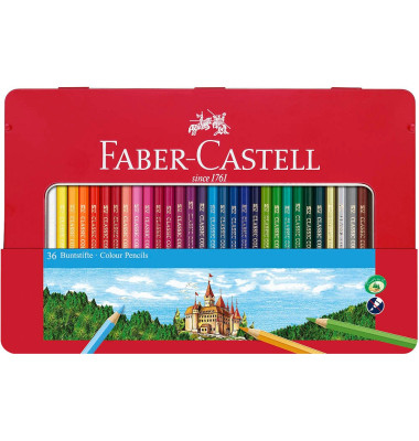 Buntstifte-Set Classic, 115886, farbig sortiert, sechskant, Etui  Metall