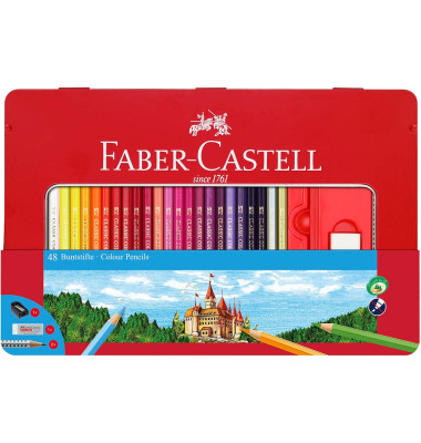 Buntstifte-Set Classic, 115888, farbig sortiert, sechskant, Etui  Metall