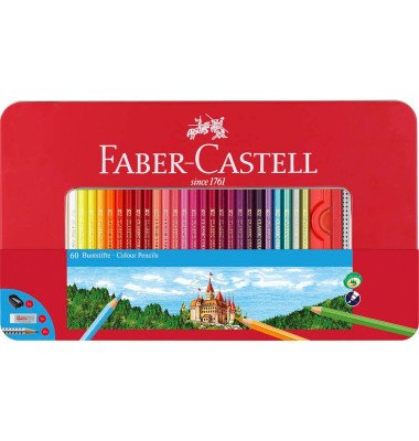 Buntstifte-Set Classic, 115894, farbig sortiert, sechskant, Etui  Metall