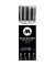 BLACKLINER SET 3 Fineliner-Set schwarz