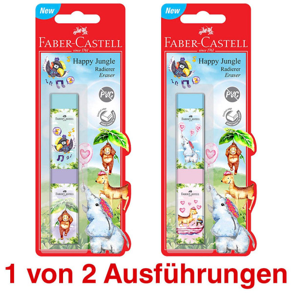9555684687319 - FABER-CASTELL Radiergummis Radierer Happy Jungle 2St farbsortiert 9555684687319 - FABER-CASTELL Radiergummis Radierer Happy Jungle 2St farbsortiert