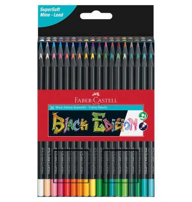 Buntstifte-Set Blackwood, 116436, farbig sortiert, dreikant, ergonomisch, Packung